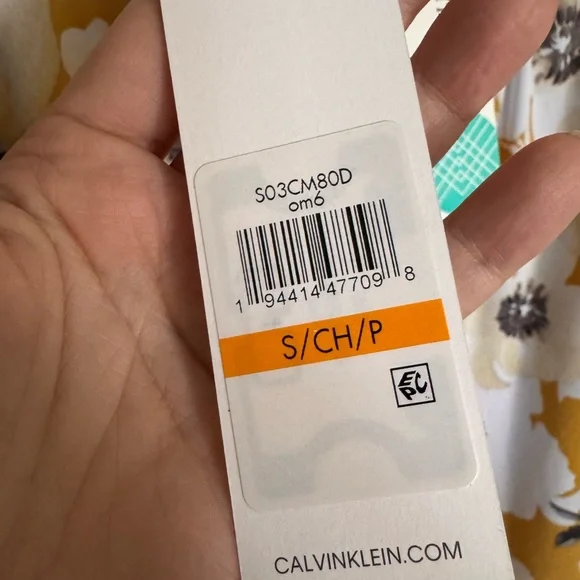 Calvin Klein Yellow Floral Sleeveless Camisole size SM 0057 - Picture 6 of 7